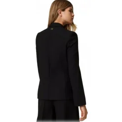 Twinset - Four Button Double Breasted Blazer - Black - Jackets - Made in Italy - Luxury Exclusive Collection - Avvenice