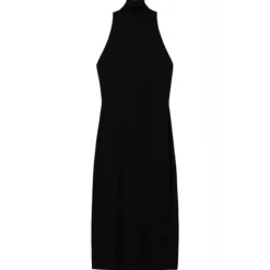 Twinset - Longuette Dress with American Neckline - Black - Dress - Made in Italy - Luxury Exclusive Collection - Avvenice