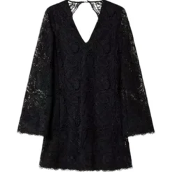 Twinset - Macramé Lace Short Dress - Black - Dresses - Made in Italy - Luxury Exclusive Collection - Avvenice