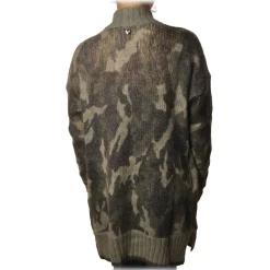 Twinset - Maxi Cardigan in Camouflage Print - Military Green - Knitwear - Made in Italy - Luxury Exclusive Collection - Avvenice