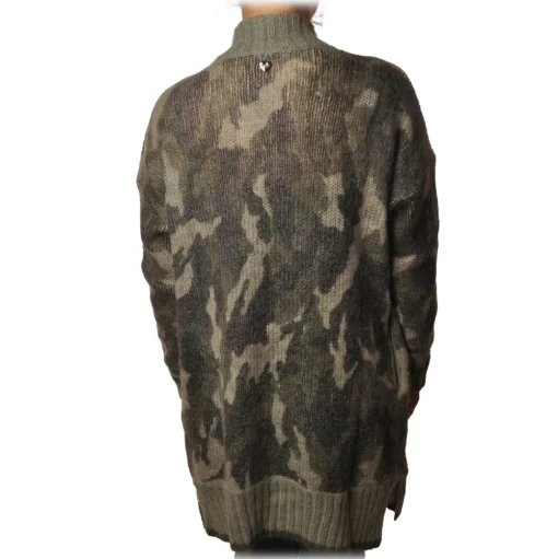 Twinset - Maxi Cardigan in Camouflage Print - Military Green - Knitwear - Made in Italy - Luxury Exclusive Collection - Avvenice