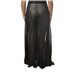 Twinset - Palazzo Trousers With Plated Effect - Black - Trousers - Made in Italy - Luxury Exclusive Collection - Avvenice