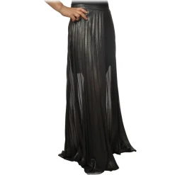 Twinset - Palazzo Trousers in Geometric Pattern - Anthracite - Trousers - Made in Italy - Luxury Exclusive Collection - Avvenice