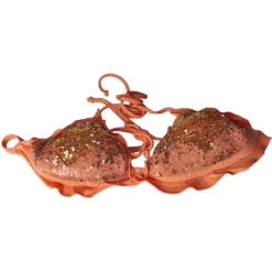 Twinset - Triangle Sea Padded Paillettes - Orange - Bikini - Made in Italy - Luxury Exclusive Collection - Avvenice