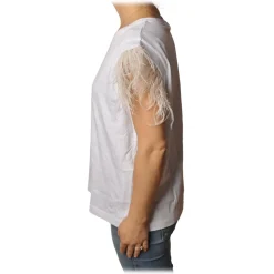 Twinset - T-Shirt With Ostrich Pattern - White - T-shirt - Made in Italy - Luxury Exclusive Collection - Avvenice