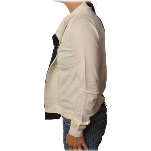 Twinset - Turtleneck Shirt Bicolor with Gala - Black/White - Knitwear - Made in Italy - Luxury Exclusive Collection - Avvenice