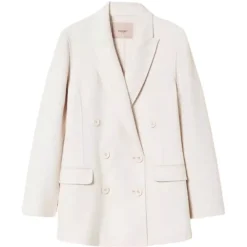 Twinset - Wool Cloth Double-Breasted Jacket - Cream - Jackets - Made in Italy - Luxury Exclusive Collection - Avvenice