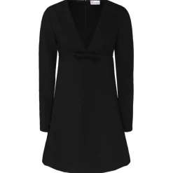 Valentino - Black Bow Detail Crepe Mini Dress - Valentino Exclusive Luxury Collection - Avvenice
