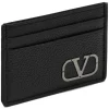 Valentino - Black Leather Card Holder - Valentino Exclusive Luxury Collection - Avvenice
