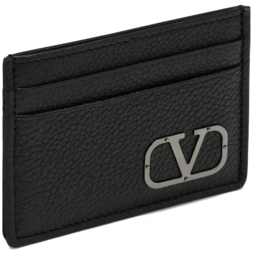 Valentino - Black Leather Card Holder - Valentino Exclusive Luxury Collection - Avvenice