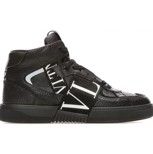 Valentino - Black Mid-Top Sneakers - Valentino Exclusive Luxury Collection - Avvenice
