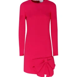 Valentino - Fuchsia Stretch Frisottine Bow Detail Dress - Valentino Exclusive Luxury Collection - Avvenice