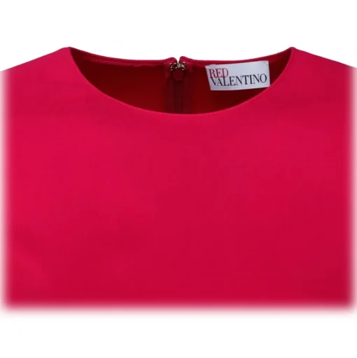 Valentino - Fuchsia Stretch Frisottine Bow Detail Dress - Valentino Exclusive Luxury Collection - Avvenice