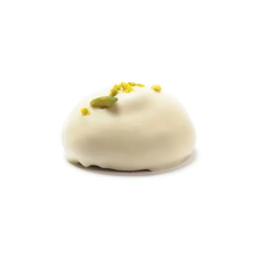 Vincente Delicacies - Almond Cookies with Sicilian Pistachios and Covered with Fine White Chocolate - Cylindrical Box - Avvenice