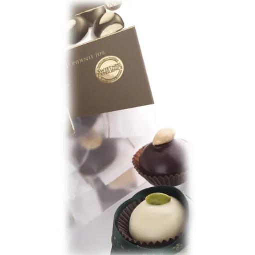 Vincente Delicacies - Classic Almond Cookies Covered With 70% Extra-Dark Chocolate - Crystal Box - Avvenice