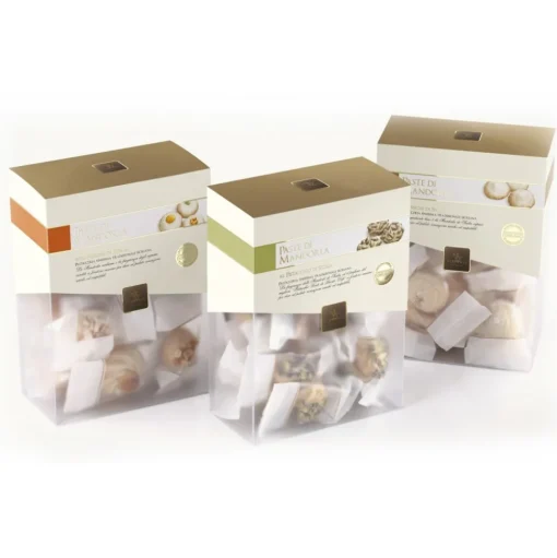 Vincente Delicacies - Classic Almond Sicilian Cookies - Fine Pastry with Almonds in Crystal Box - Avvenice