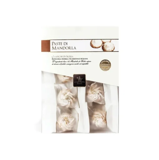 Vincente Delicacies - Classic Almond Sicilian Cookies - Fine Pastry with Almonds in Crystal Box - Avvenice