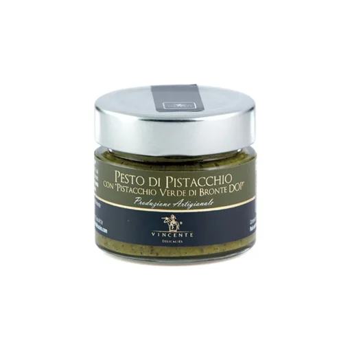 Vincente Delicacies - Green Pistachio from Bronte P.D.O. Pesto - Artisan Gourmet Pesto - 90 g - Avvenice