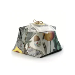 Vincente Delicacies - I Pupi - Artisan Panettone with Pistachio of Sicily, Peaches and Chocolate - Sicilian Looks - Hand Wrapped - Avvenice