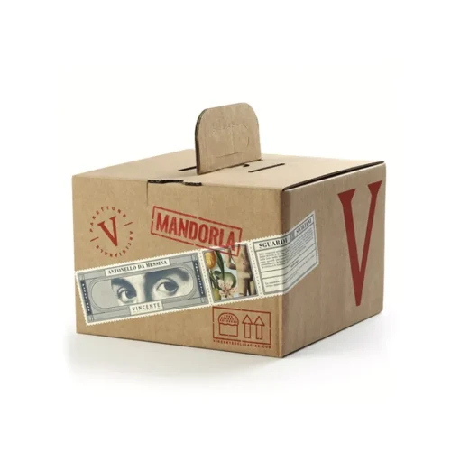 Vincente Delicacies - L'artista - Artisan Panettone with Almonds, Raisins, Candied - Sicilian Looks - Box - Avvenice