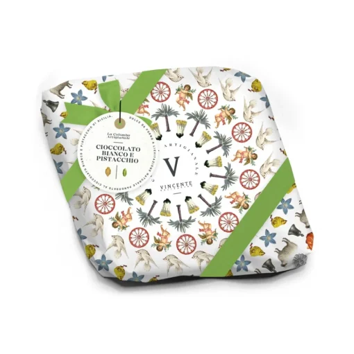 Vincente Delicacies - Mongibello - Artisan Easter Dove - Pandorata with White Chocolate and Sicilian Pistachio - Fastuca Line - Avvenice