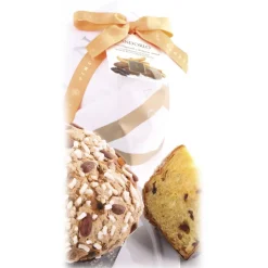 Vincente Delicacies - Panettone with Sicilian Pistachio, Peach and Chocolate - Printemps - Hand Wrapped Artisan - Avvenice