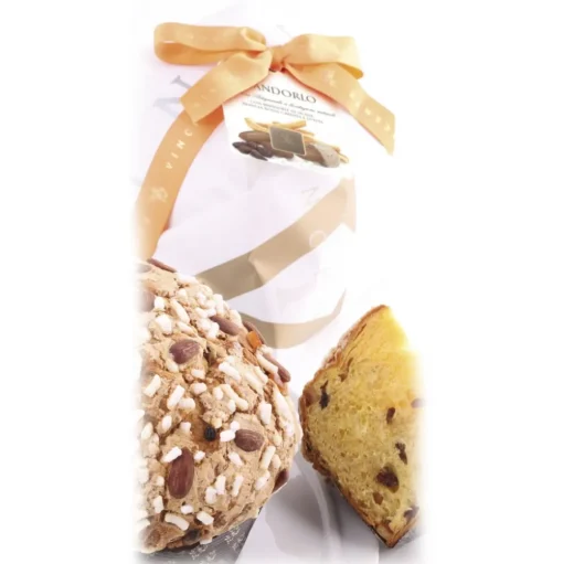 Vincente Delicacies - Panettone with Sicilian Pistachio, Peach and Chocolate - Printemps - Hand Wrapped Artisan - Avvenice