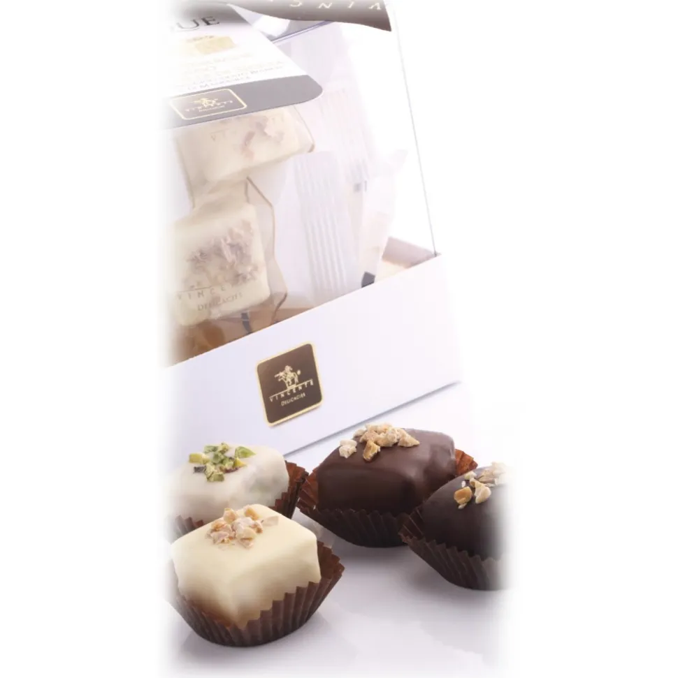 Vincente Delicacies - Soft Nougat Pieces with Sicilian Almond and Coated with Fine White Chocolate - Baroque - Avvenice
