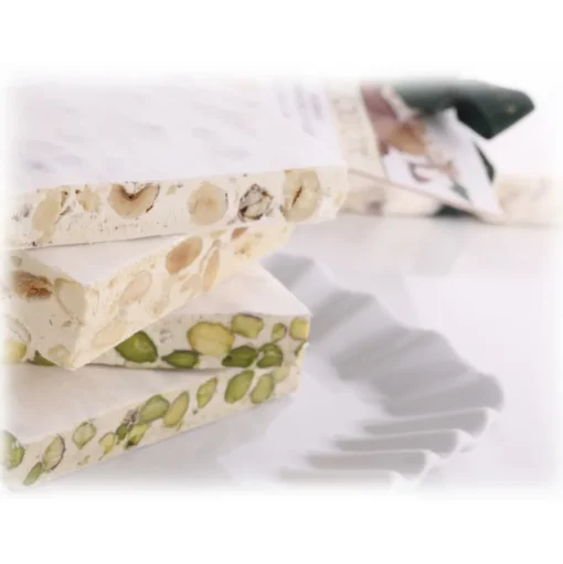 Vincente Delicacies - Soft Nougat Bar with Sicilian Almonds - in Opal Ribbon Flow-Pack - 400 g - Avvenice