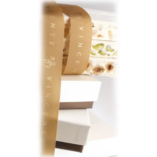 Vincente Delicacies - Soft Nougat Bar with Sicilian Hazelnuts - Ribbon Box - Avvenice