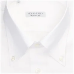 Viola Milano - American Oxford Shirt - White - Handmade in Italy - Luxury Exclusive Collection - Avvenice
