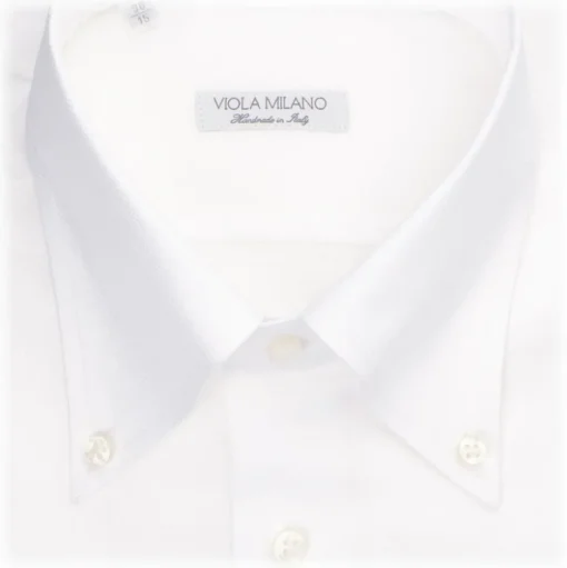 Viola Milano - American Oxford Shirt - White - Handmade in Italy - Luxury Exclusive Collection - Avvenice