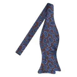 Viola Milano - Ancient Madder Silk Bow Tie - Bronze Paisley - Made in Italy - Luxury Exclusive Collection - Avvenice