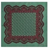 Viola Milano - Artisan Floral Printed Solid Silk Pocket Square - Green - Handmade in Italy - Luxury Exclusive Collection - Avvenice