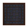 Viola Milano - Artisan Floral Silk Pocket Square - Brown Mix - Handmade in Italy - Luxury Exclusive Collection - Avvenice