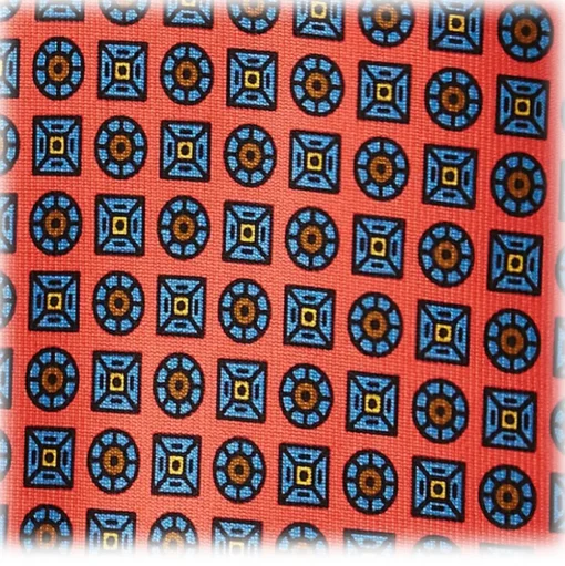 Viola Milano - Artisan Floral Handprinted Selftipped Silk Tie - Rose - Made in Italy - Luxury Exclusive Collection - Avvenice