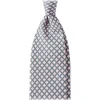 Viola Milano - Artisan Pattern Selftipped Silk Tie - Grey/Pink - Handmade in Italy - Luxury Exclusive Collection - Avvenice