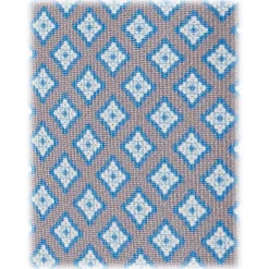 Viola Milano - Artisan Pattern Selftipped Silk Tie - Denim Mix - Handmade in Italy - Luxury Exclusive Collection - Avvenice