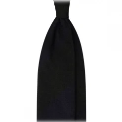 Viola Milano -  Block Stripe 3-fold Grenadine Tie – Navy Forest - Made in Italy - Luxury Exclusive Collection - Avvenice