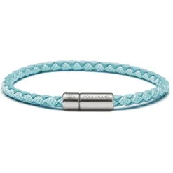 Viola Milano - Braided Genuine Italian Leather Bracelet - Turquoise - Handmade in Italy - Luxury Exclusive Collection - Avvenice