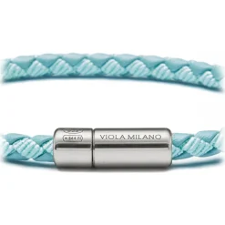 Viola Milano - Braided Genuine Italian Leather Bracelet - Turquoise - Handmade in Italy - Luxury Exclusive Collection - Avvenice