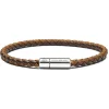 Viola Milano - Braided Genuine Italian Leather Bracelet - Brown/Cola - Handmade in Italy - Luxury Exclusive Collection - Avvenice