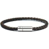 Viola Milano - Braided Genuine Italian Leather Bracelet - Brown/Black - Handmade in Italy - Luxury Exclusive Collection - Avvenice