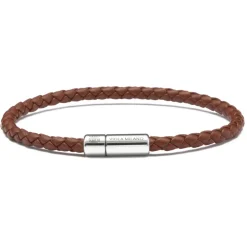 Viola Milano - Braided Italian Leather Bracelet - Chocolate - Handmade in Italy - Luxury Exclusive Collection - Avvenice