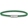 Viola Milano - Braided Italian Leather Bracelet - Green - Handmade in Italy - Luxury Exclusive Collection - Avvenice