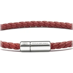 Viola Milano - Braided Italian Leather Bracelet - Mid Brown - Handmade in Italy - Luxury Exclusive Collection - Avvenice