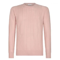 Viola Milano - Cable Knit Lambswool Sweater - Pink - Handmade in Italy - Luxury Exclusive Collection - Avvenice