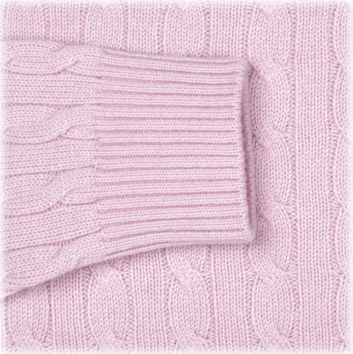 Viola Milano - Cable Knit Loro Piana Cashmere Sweater - Pink - Handmade in Italy - Luxury Exclusive Collection - Avvenice