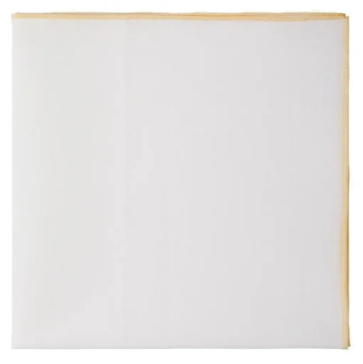 Viola Milano - Carlo Riva Shoestring Cotton/Linen Pocket Square - Yellow - Handmade in Italy - Luxury Exclusive Collection - Avvenice