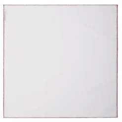 Viola Milano - Carlo Riva Cotton/Linen Pocket Square - Red - Handmade in Italy - Luxury Exclusive Collection - Avvenice